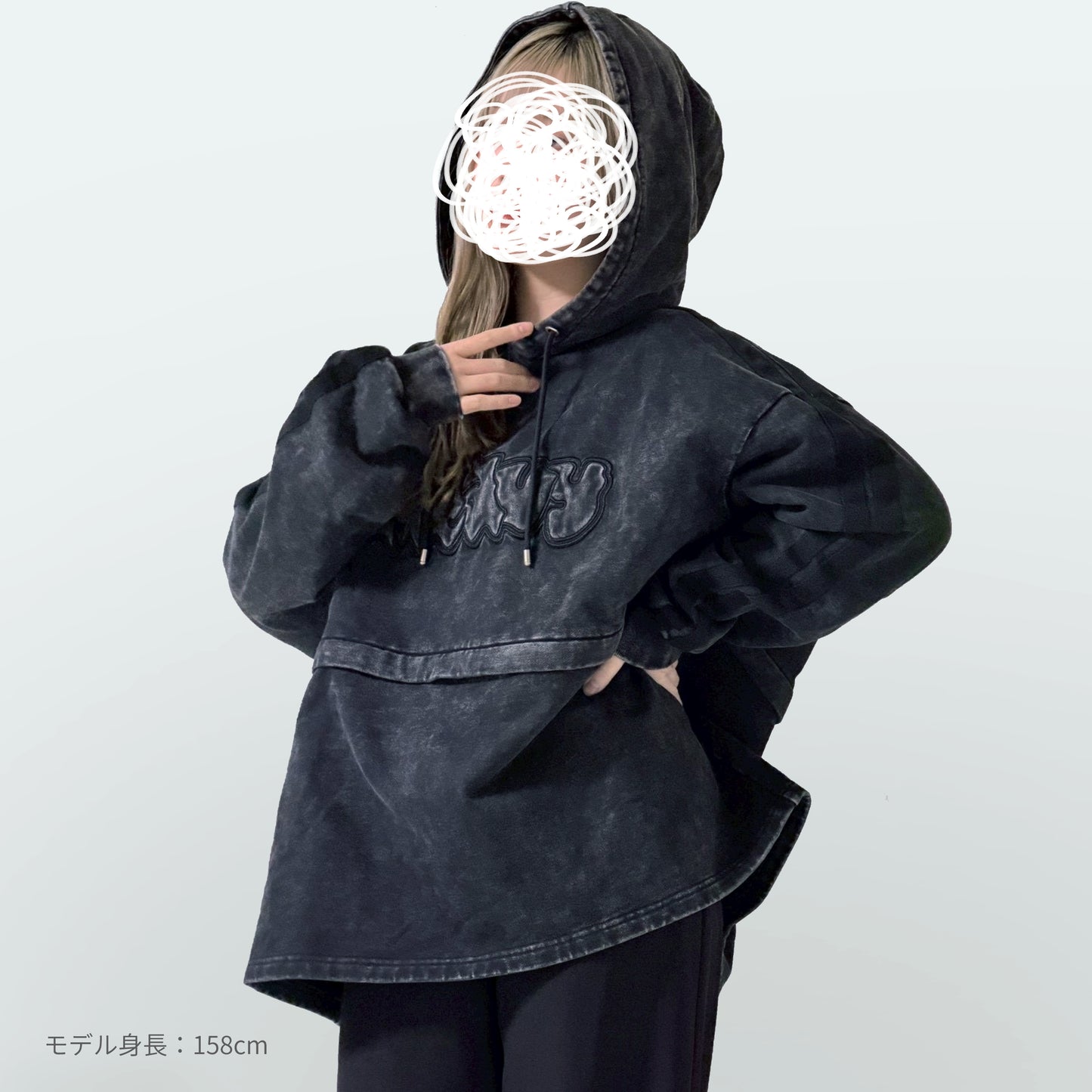 NOIZU×UZNo｜『Heavyパーカー』ヴィンテージ加工オーバーサイズユニセックスパーカー