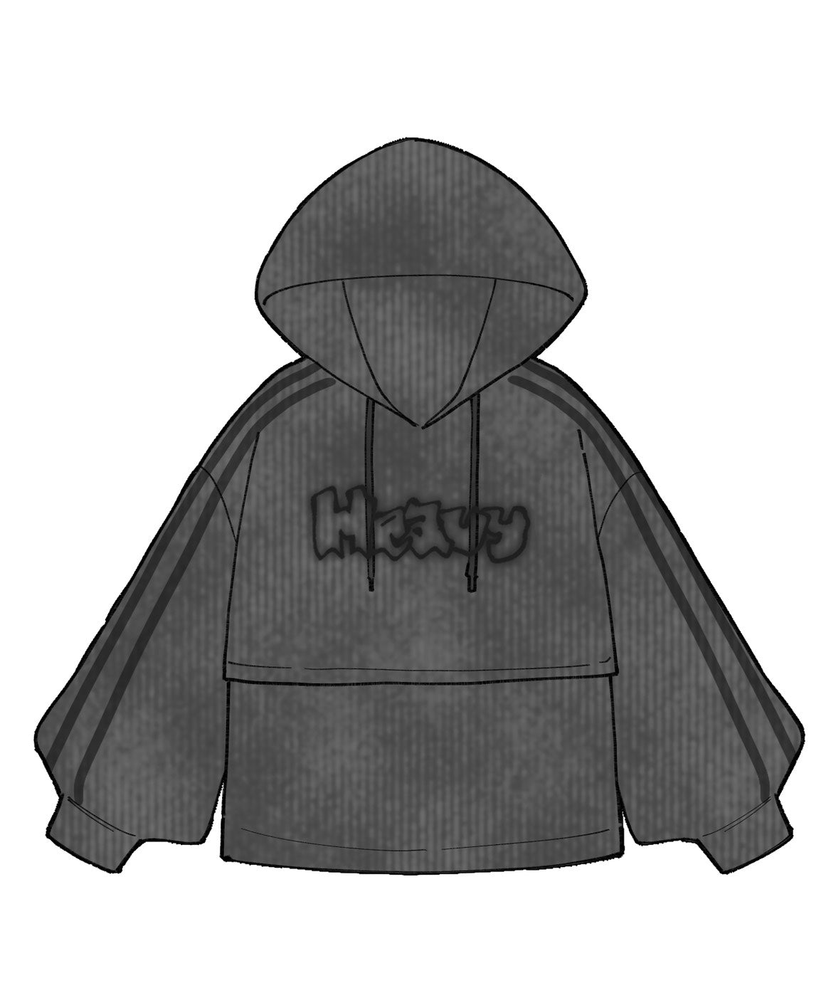 NOIZU×UZNo｜『Heavyパーカー』ヴィンテージ加工オーバーサイズユニセックスパーカー