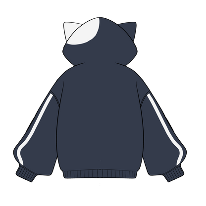 NOIZU×夜瀬らう｜『びすけパーカー』オーバーサイズ猫耳付きユニセックスパーカー　【2025年12月中旬予約開始】